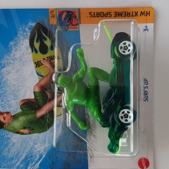 Surf's Up Hot Wheels 2024 Xtreme Sports Collection Car Surfing Surfer Green - Picture 3 of 6